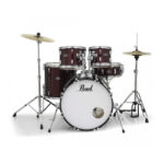 Pearl, Drum Set, 5 Pcs, Roadshow, W/Stands & Cymbals -Wine Red