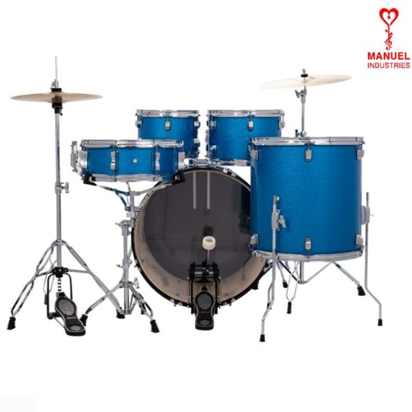 Ludwig Accent Drive LC19519DIR 5-Pieces Acoustic Drum Kit - Blue Sparkle - Image 3