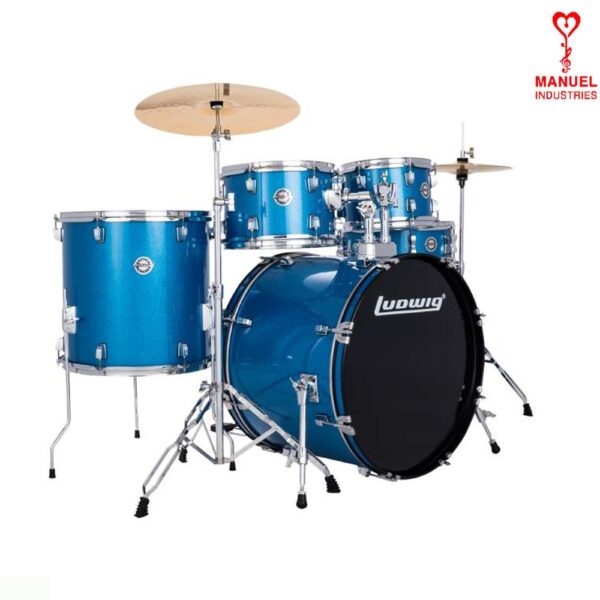 Ludwig Accent Drive LC19519DIR 5-Pieces Acoustic Drum Kit - Blue Sparkle