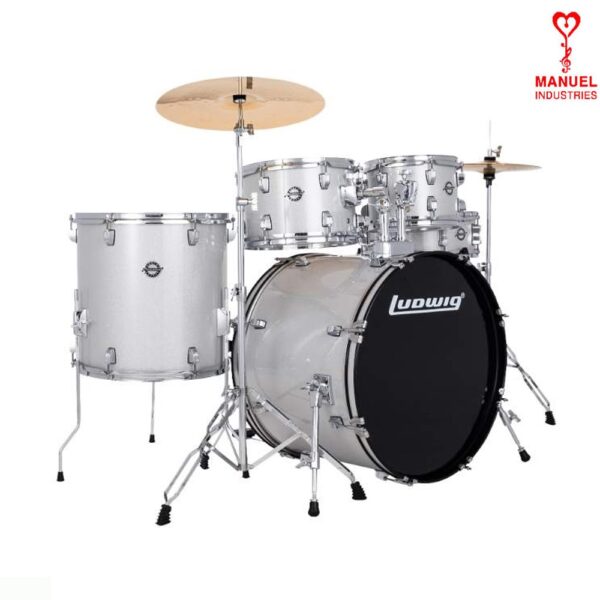 Ludwig Accent Drive LC19515DIR 5-Pieces Acoustic Drum Kit - Silver Sparkle